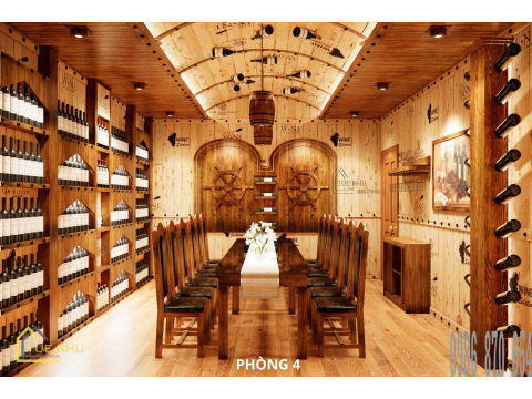 thi công hầm rượu nhà hàng GÒ CÔNG -Q8