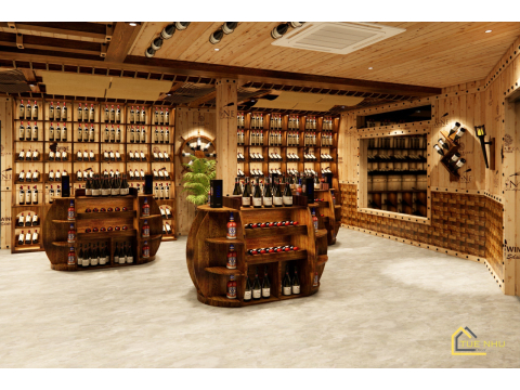 Thi công showrooms rượu vang Anh Tuân -Hà Nội