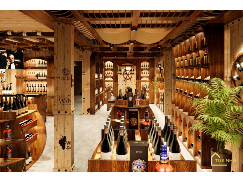 Thi công showrooms rượu vang Anh Tuân -Hà Nội