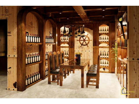 Thi công showrooms rượu vang Anh Tuân -Hà Nội