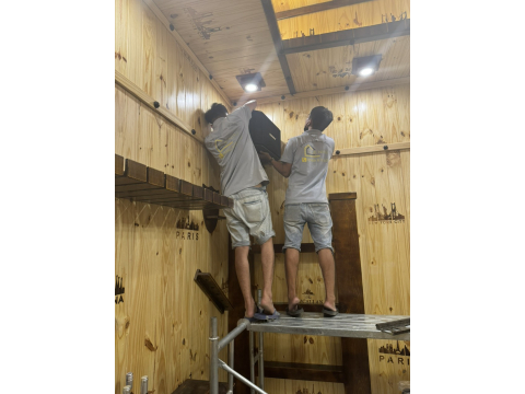 thi công hầm rượu nhà hàng GÒ CÔNG -Q8