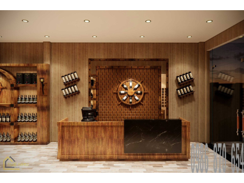 Thi công showrooms rượu vang Anh Tuân -Hà Nội
