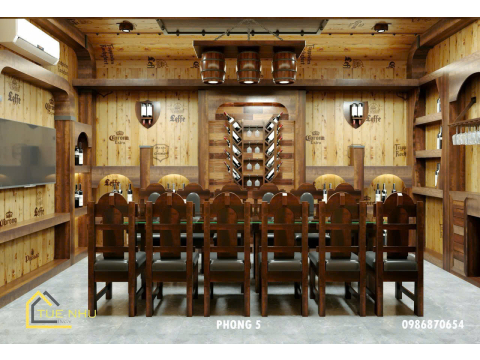 thi công hầm rượu nhà hàng 77 -THỦ ĐỨC