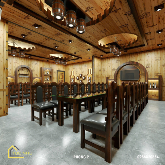 thi công hầm rượu nhà hàng 77 -THỦ ĐỨC